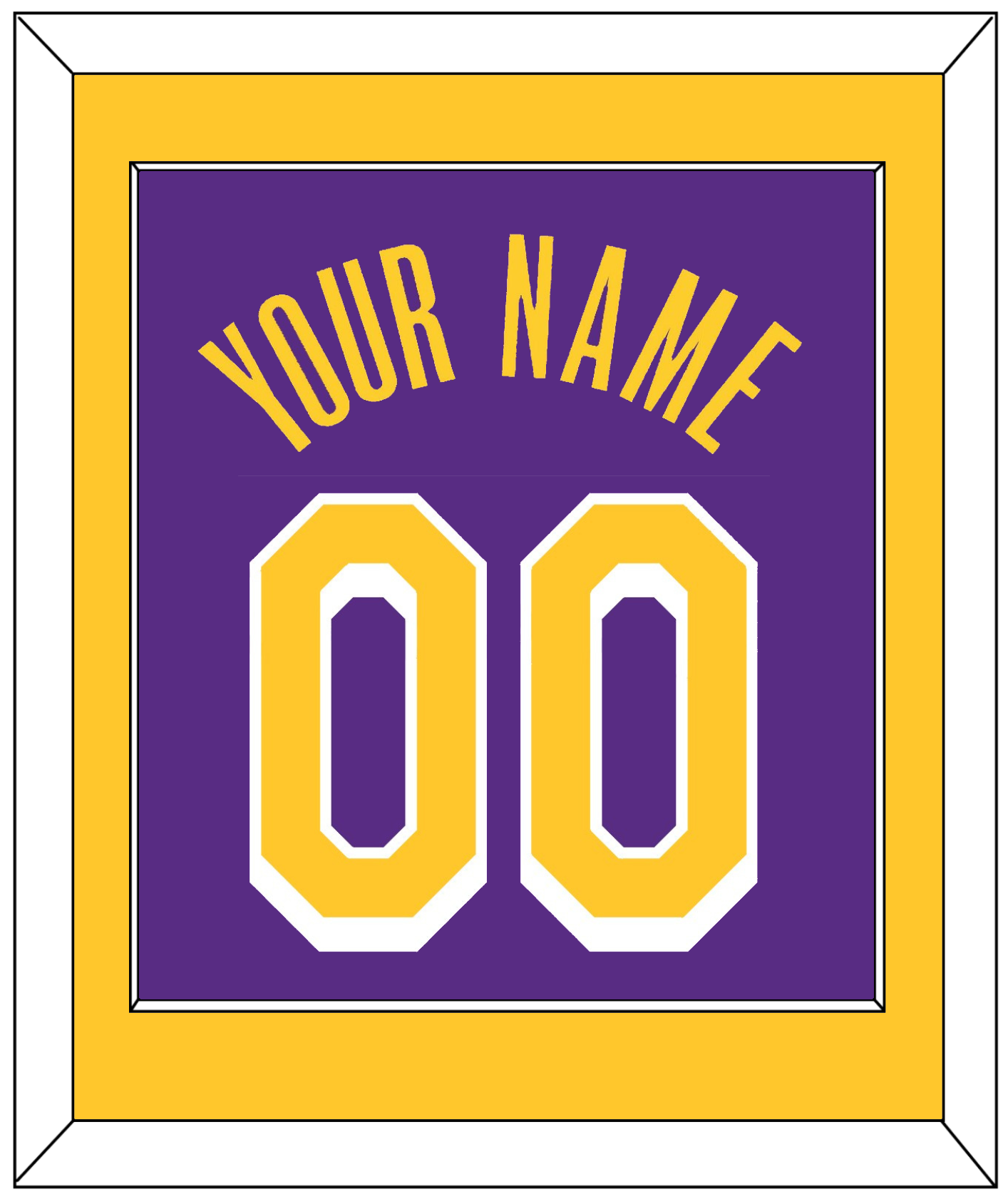 Los Angeles Name & Number - Purple Statement - Essential Tier 2