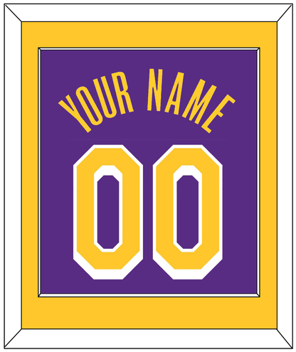 Los Angeles Name & Number - Purple Statement - Essential Tier 2