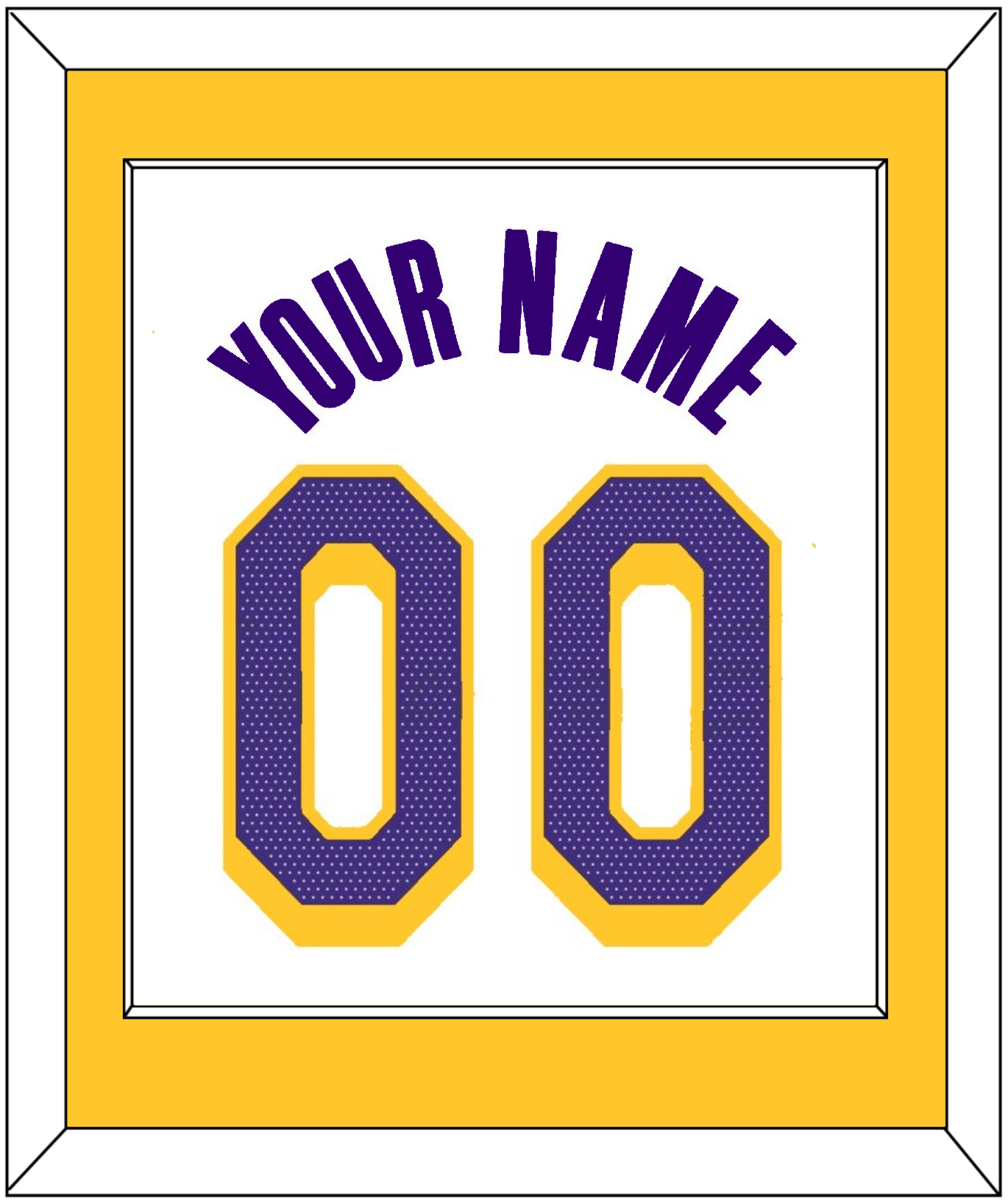 Los Angeles Name & Number - White Association - Essential Tier 1
