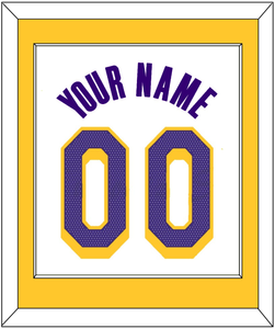 Los Angeles Name & Number - White Association - Single Mat 1