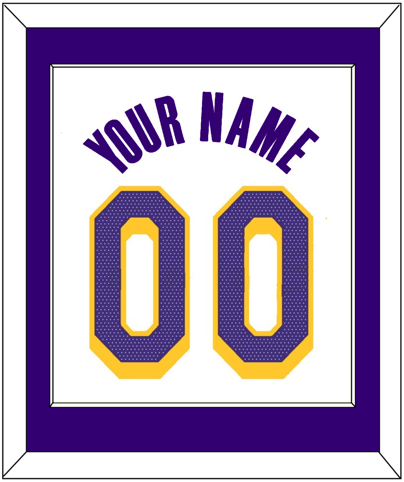 Los Angeles Name & Number - White Association - Essential Tier 2