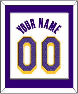 Los Angeles Name & Number - White Association - Single Mat 2