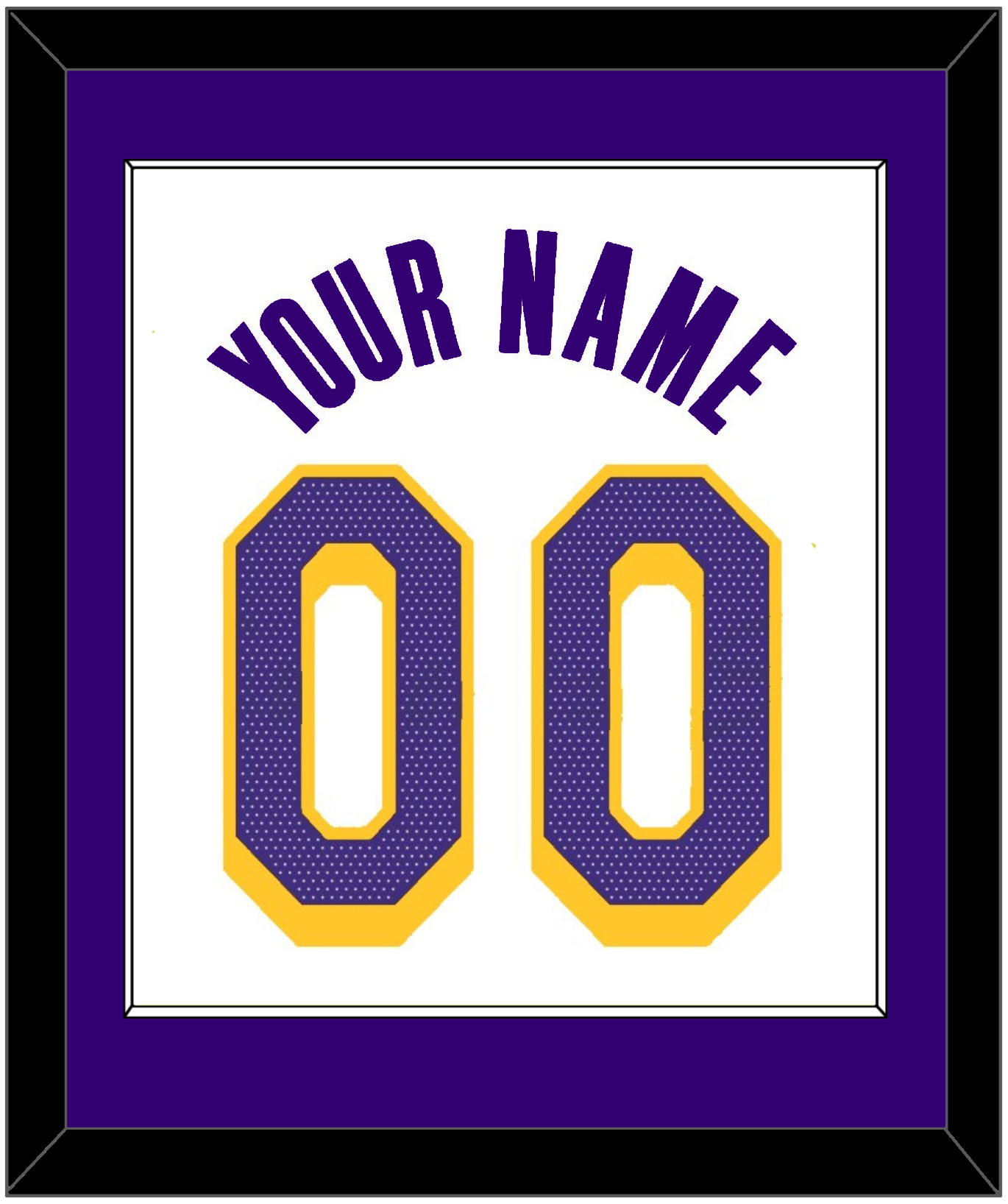 Los Angeles Name & Number - White Association - Essential Tier 2