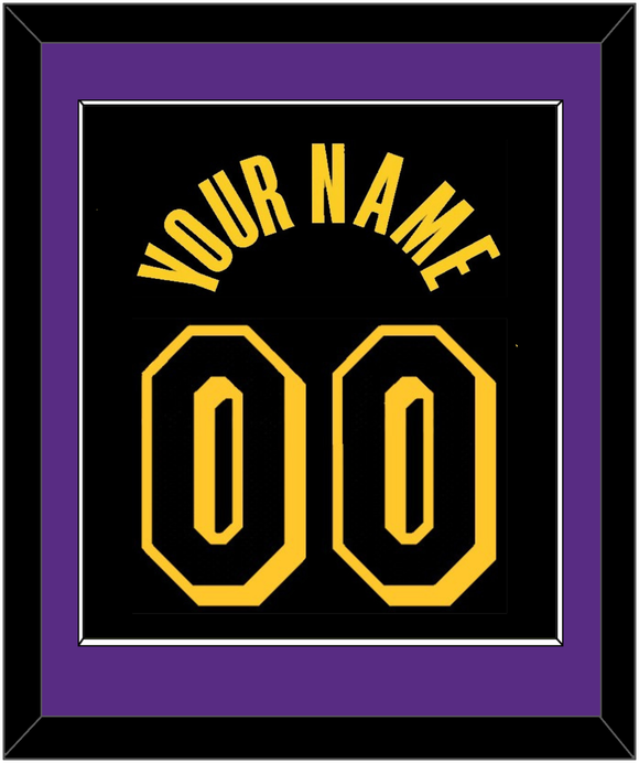 Los Angeles Name & Number - Black Mamba - Single Mat 3