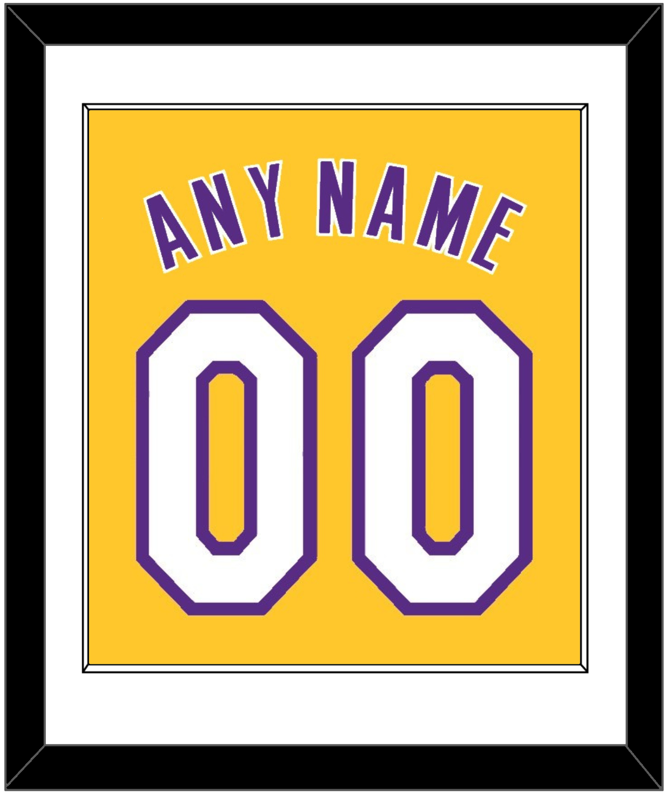 Los Angeles Name & Number - Home Yellow (1999-2018) - Essential Tier 1