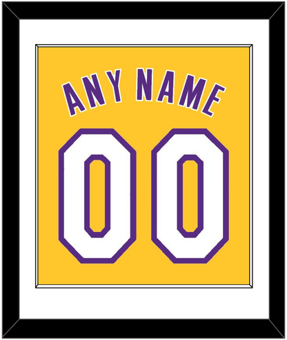 Los Angeles Name & Number - Home Yellow (1999-2018) - Essential Tier 1