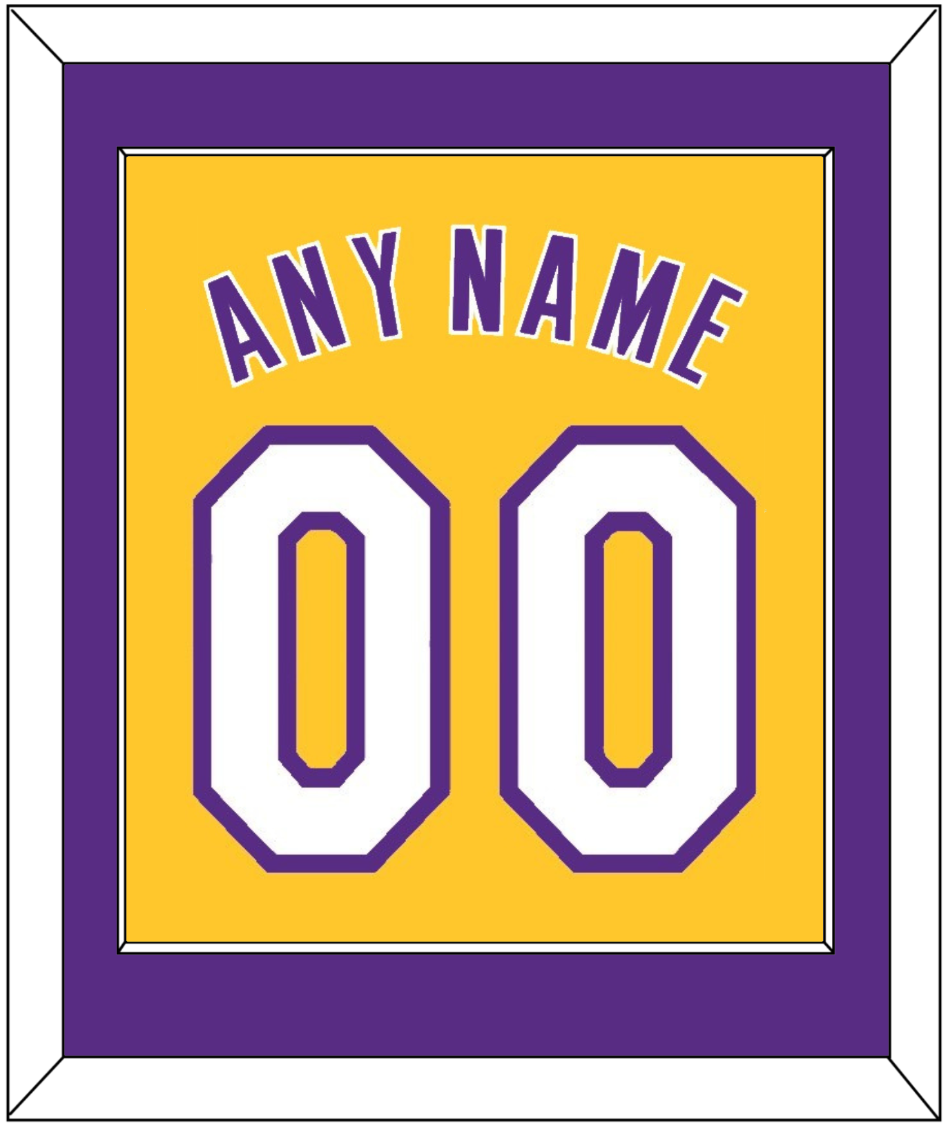 Los Angeles Name & Number - Home Yellow (1999-2018) - Essential Tier 2