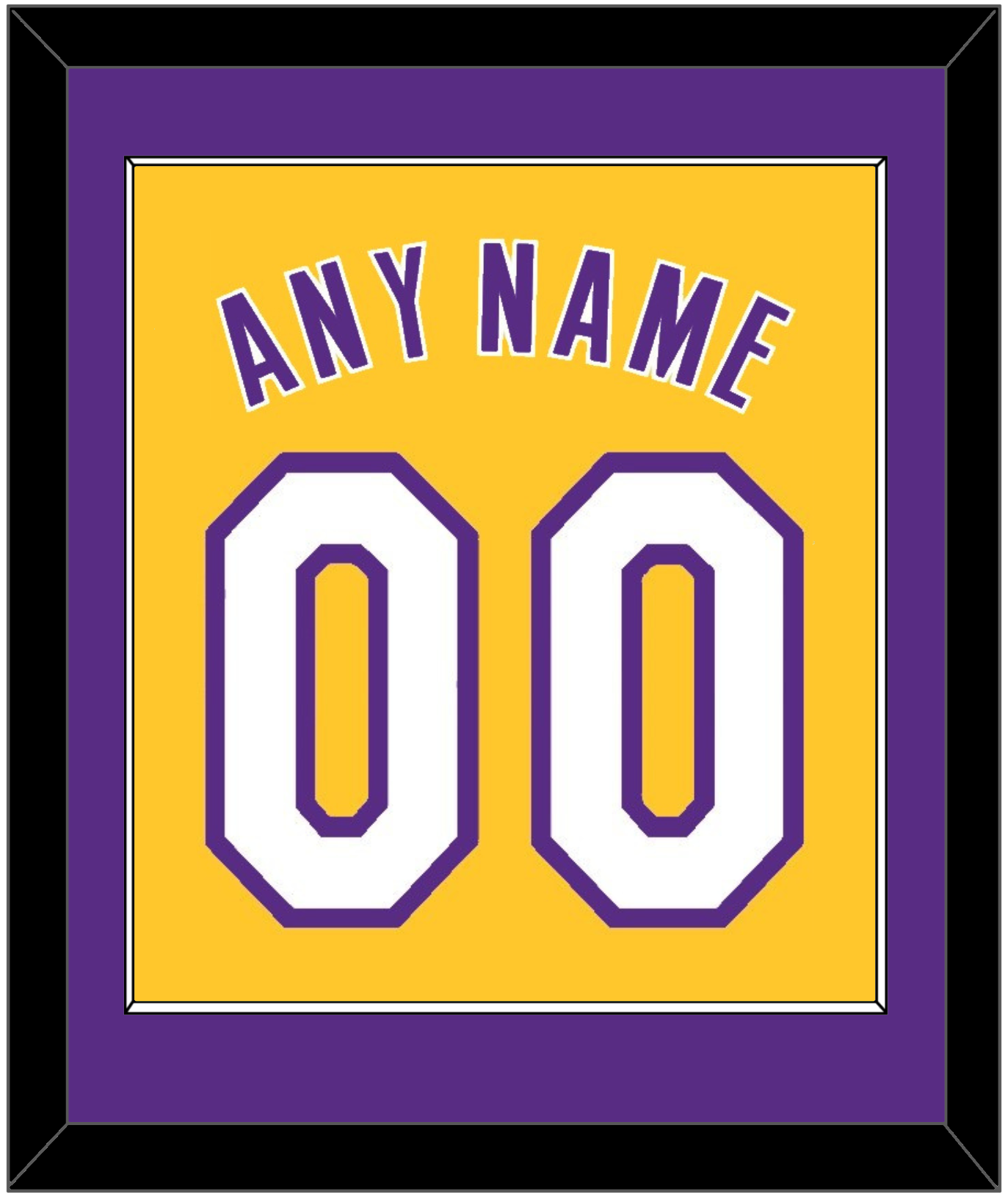 Los Angeles Name & Number - Home Yellow (1999-2018) - Essential Tier 2