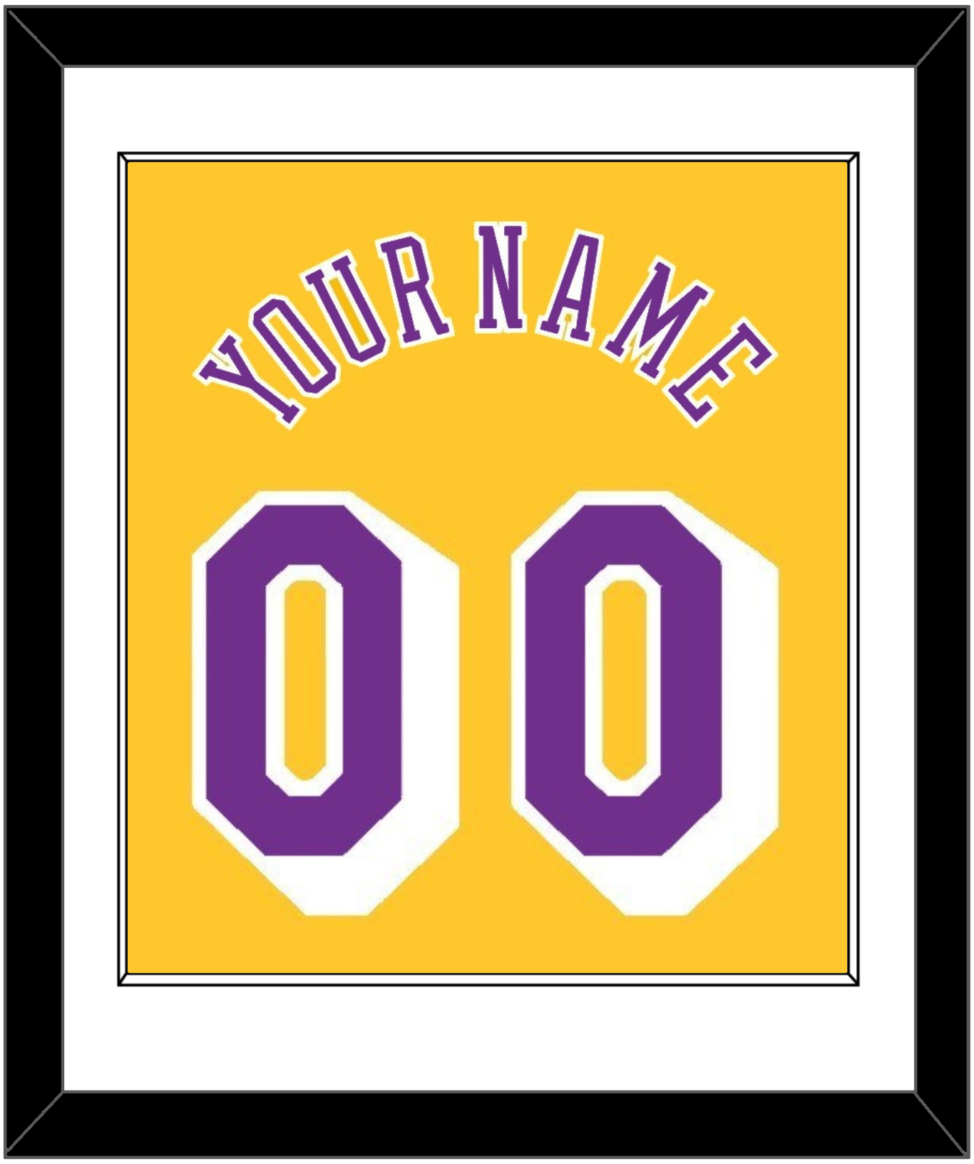 Los Angeles Name & Number - Home Yellow (1978-1997) - Essential Tier 1
