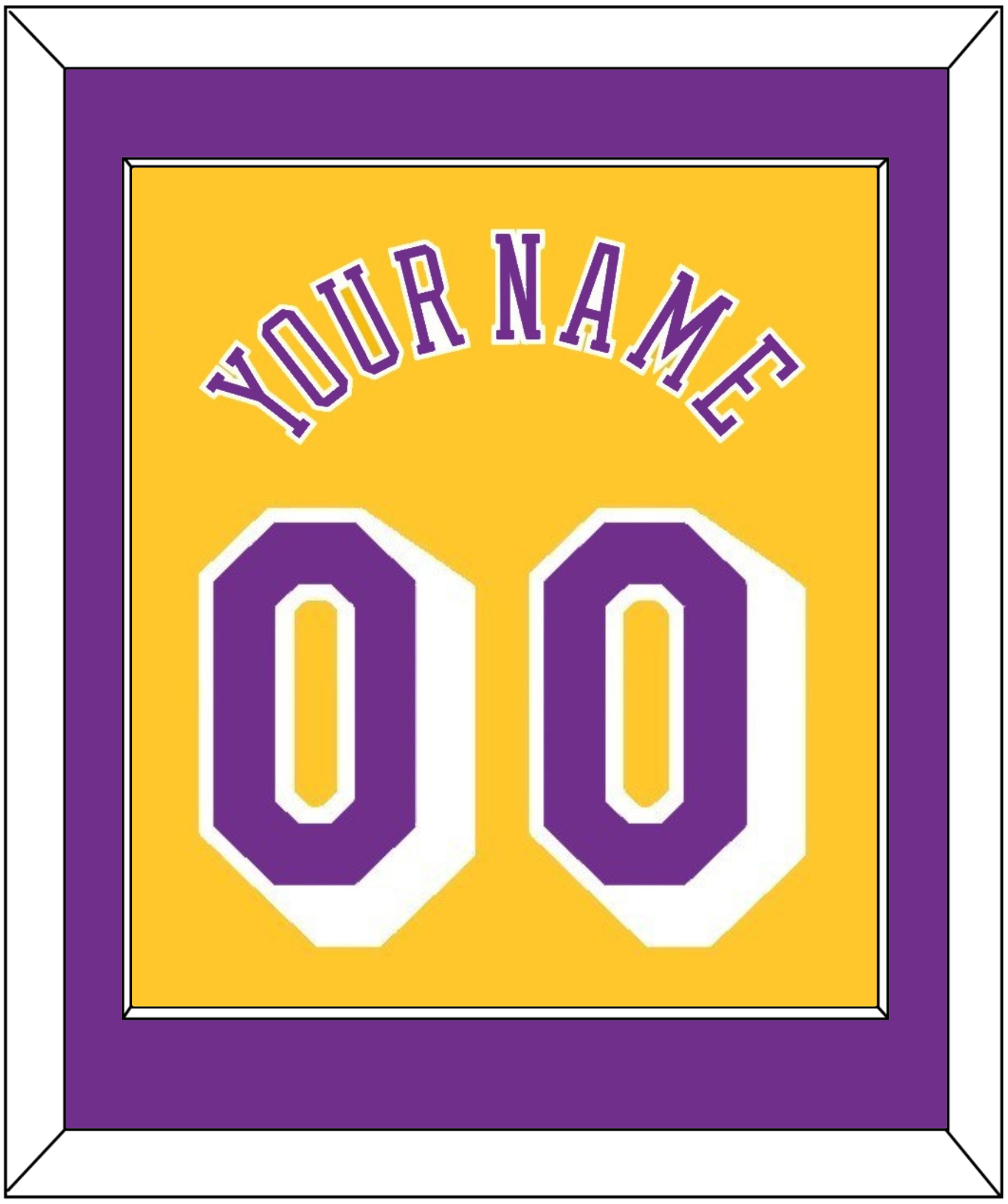 Los Angeles Name & Number - Home Yellow (1978-1997) - Essential Tier 2
