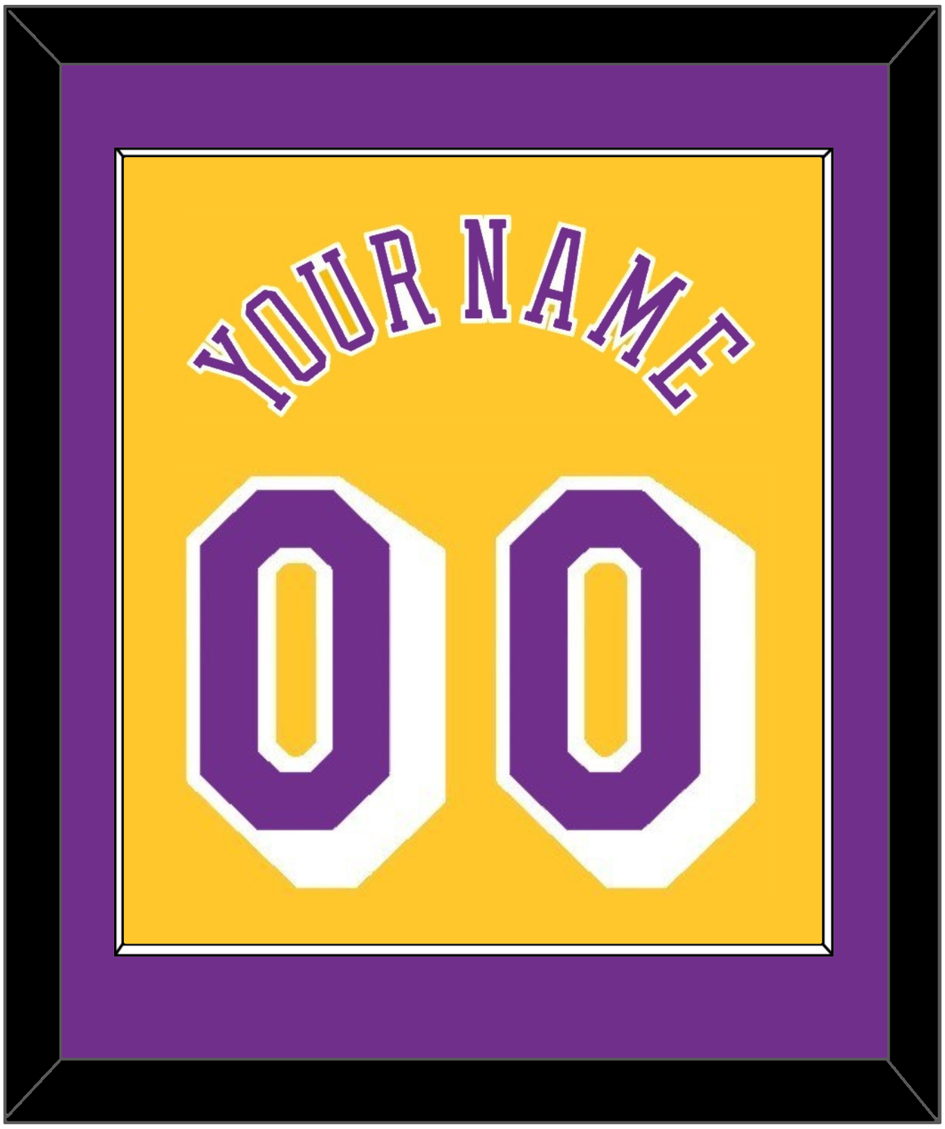 Los Angeles Name & Number - Home Yellow (1978-1997) - Essential Tier 2
