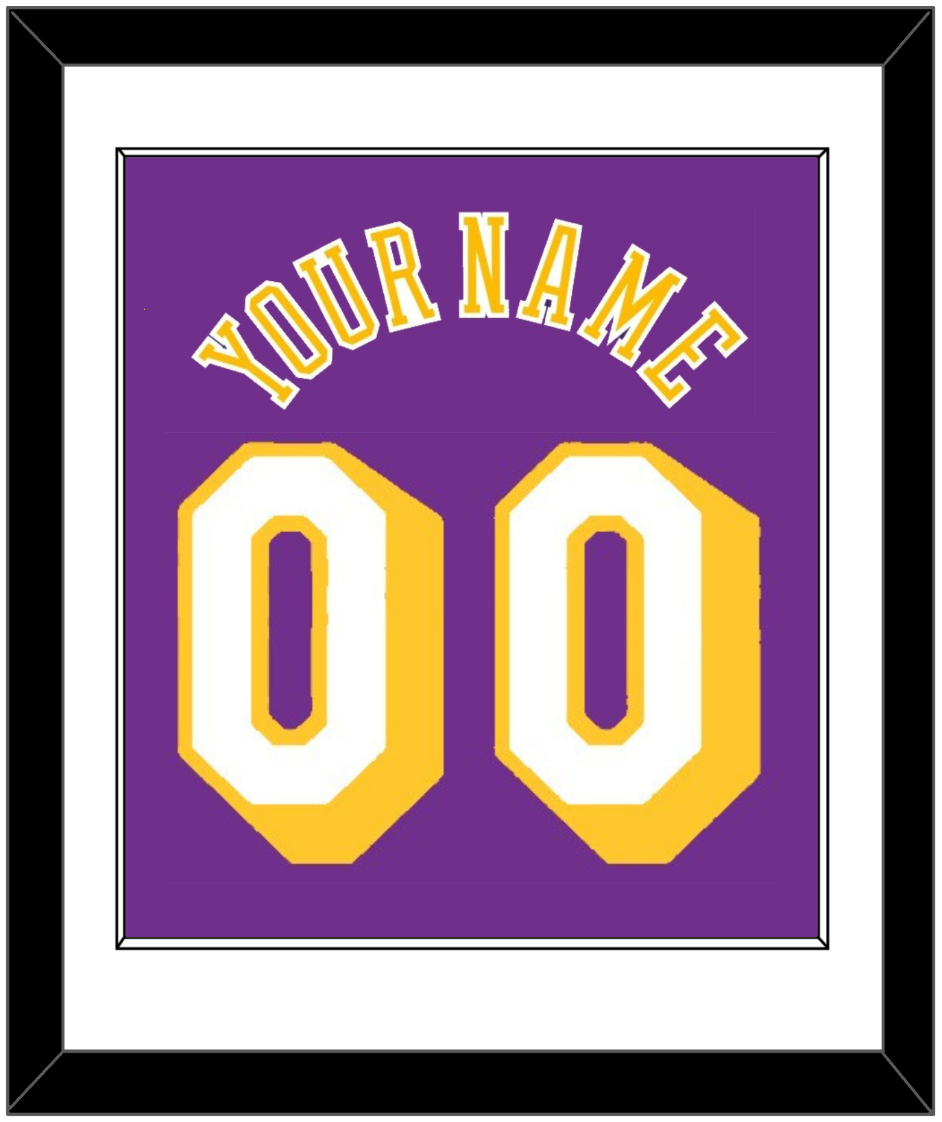 Los Angeles Name & Number - Road Purple (1978-1997) - Essential Tier 1