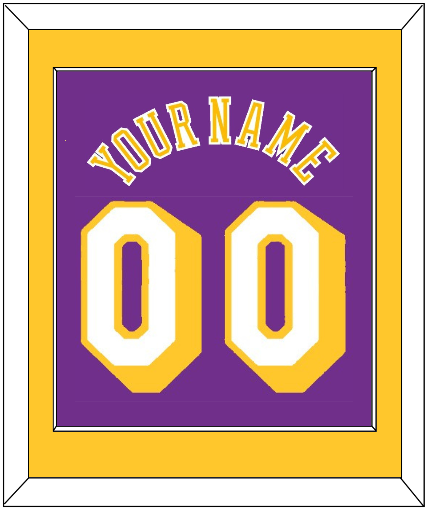 Los Angeles Name & Number - Road Purple (1978-1997) - Essential Tier 2
