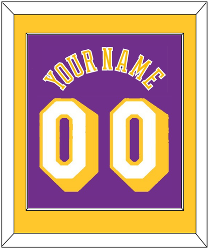 Los Angeles Name & Number - Road Purple (1978-1997) - Essential Tier 2