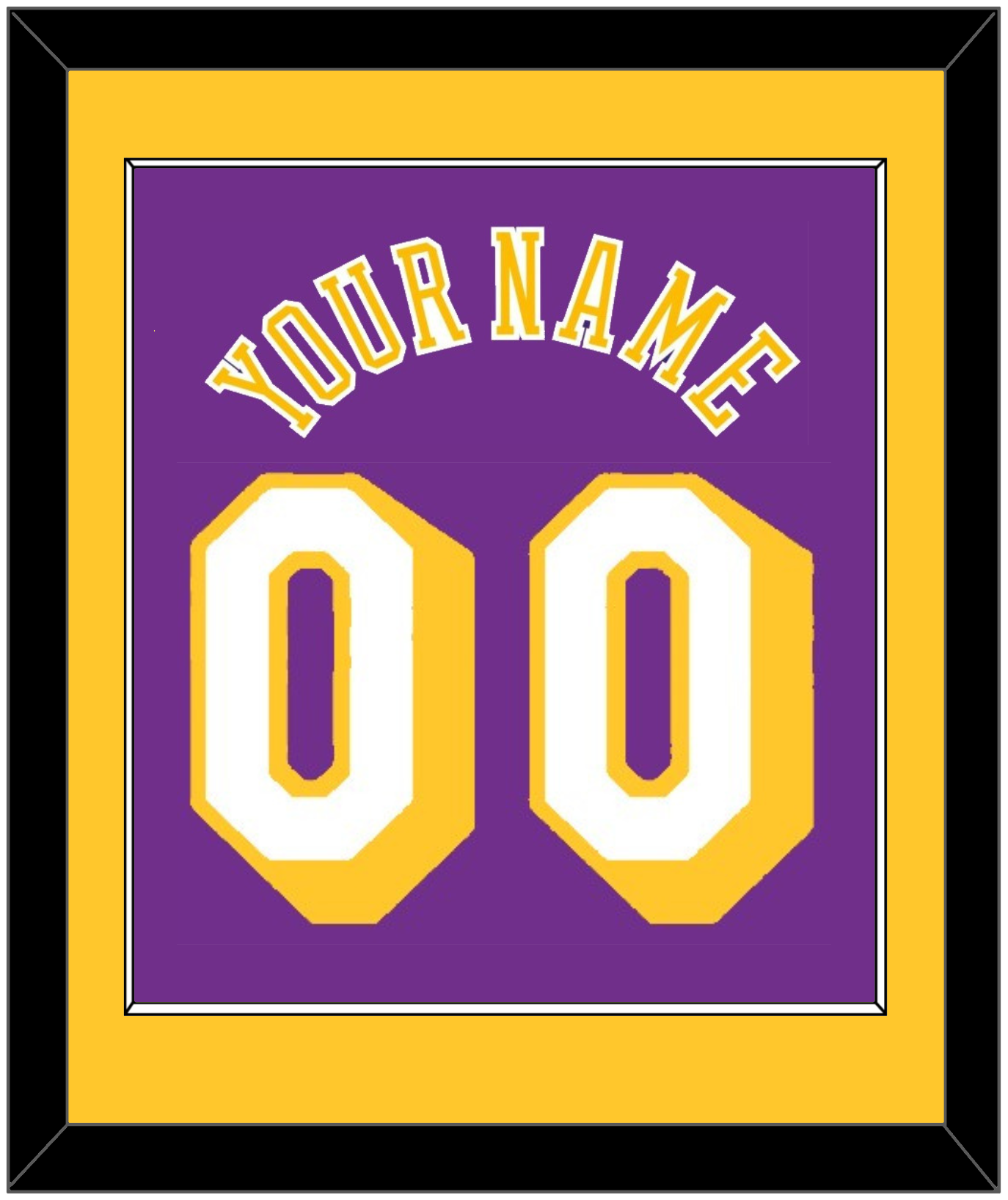 Los Angeles Name & Number - Road Purple (1978-1997) - Essential Tier 2