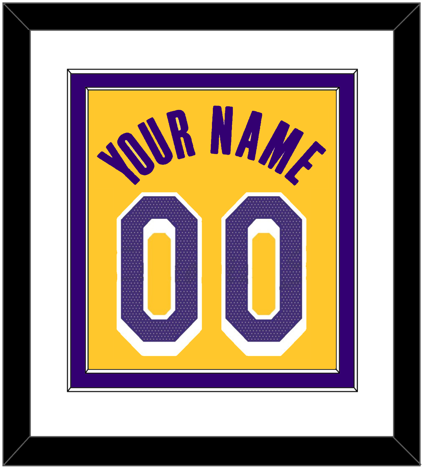 Los Angeles Name & Number - Yellow Icon - Signature Tier 1