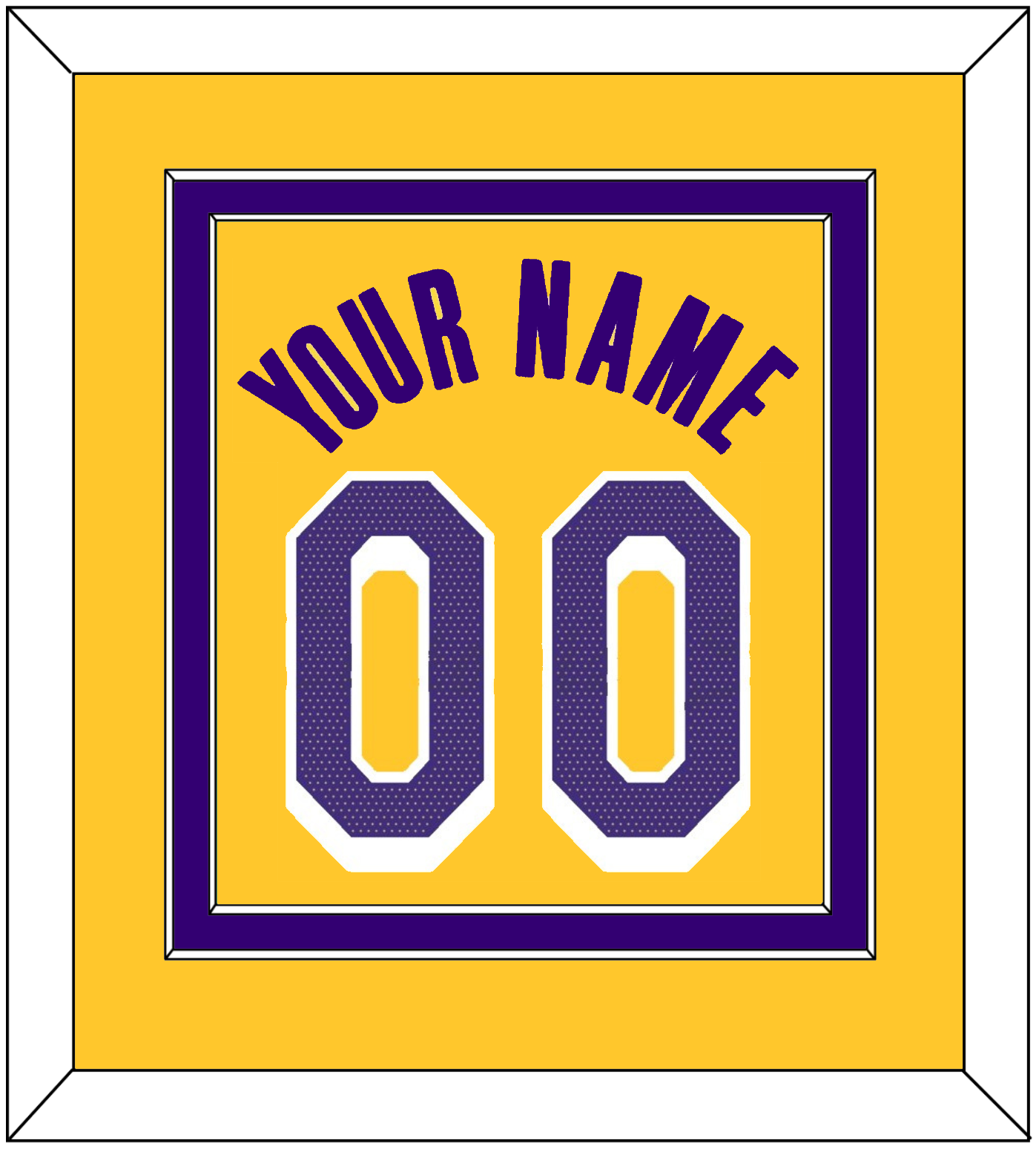 Los Angeles Name & Number - Yellow Icon - Signature Tier 2