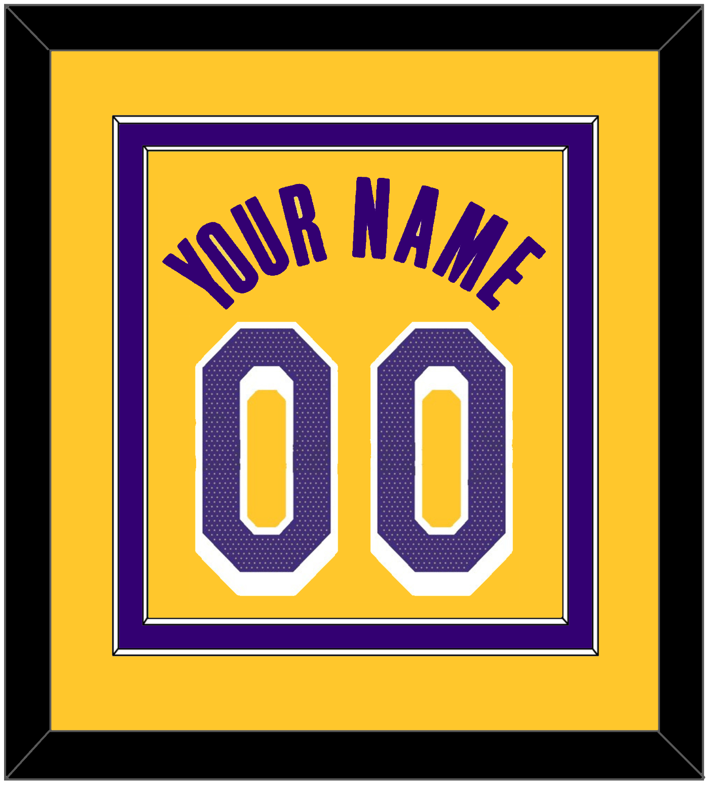 Los Angeles Name & Number - Yellow Icon - Signature Tier 2