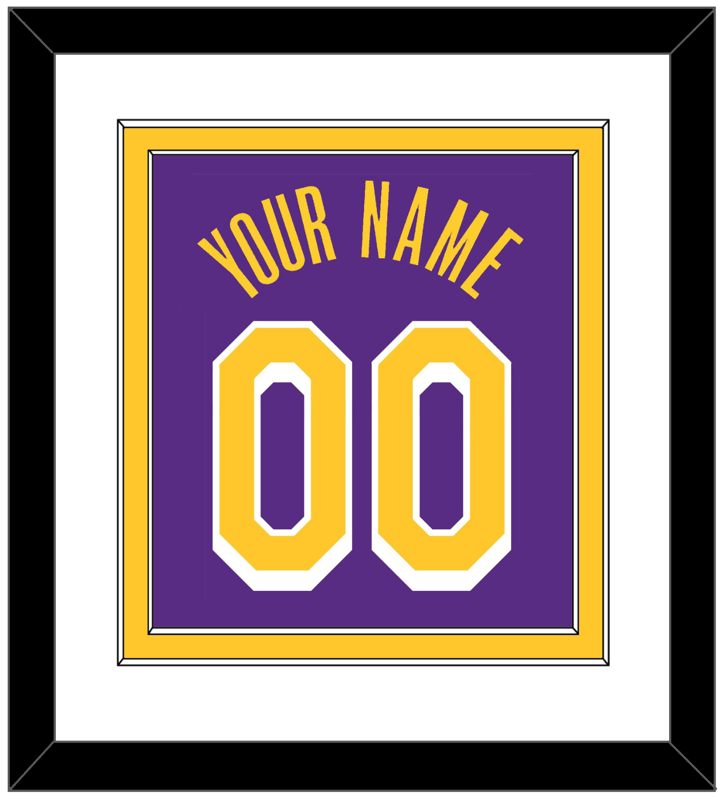 Los Angeles Name & Number - Purple Statement - Signature Tier 1