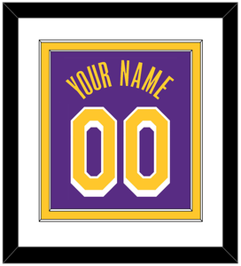 Los Angeles Name & Number - Purple Statement - Double Mat 1