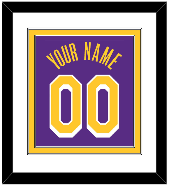 Los Angeles Name & Number - Purple Statement - Double Mat 1