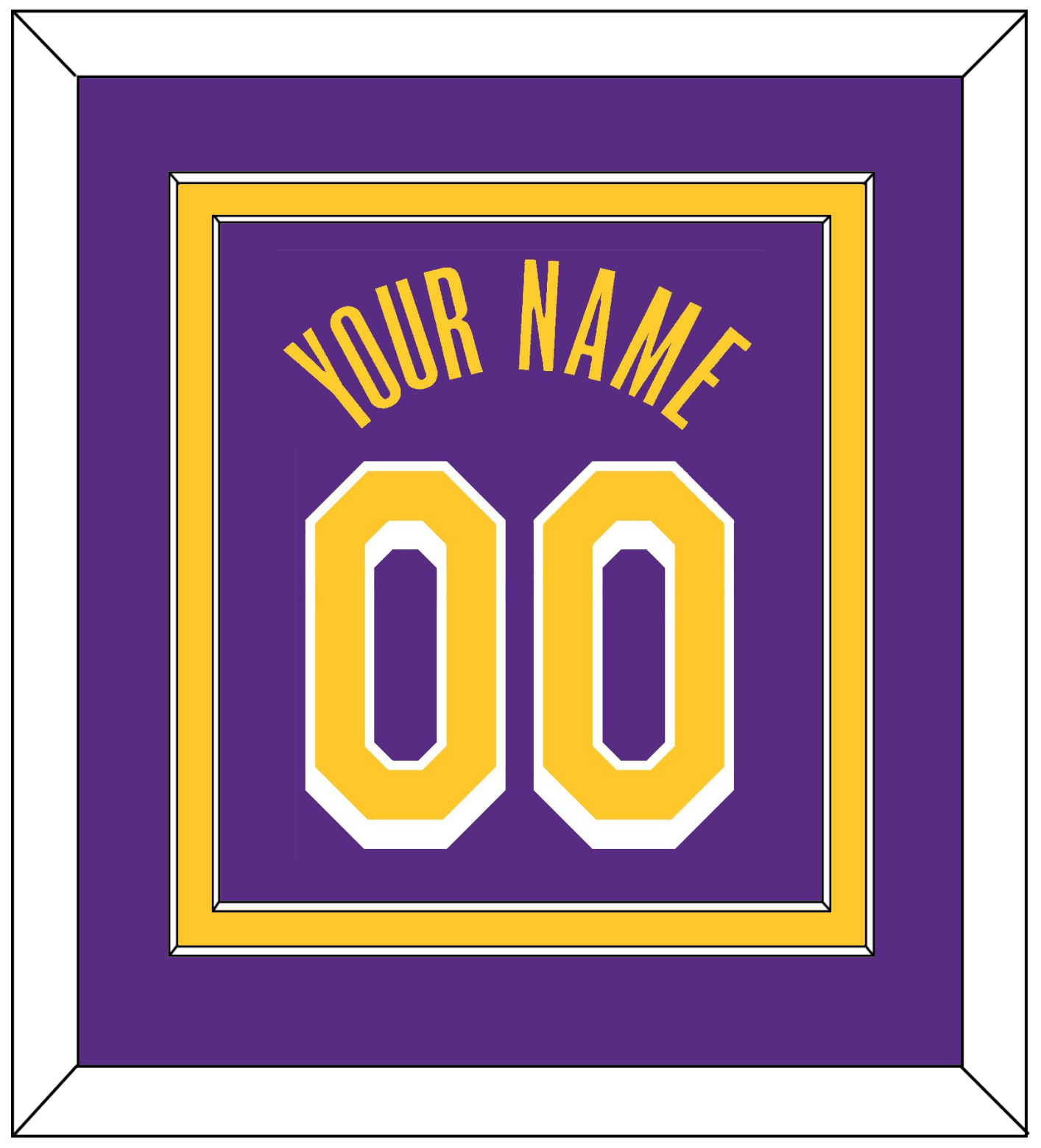Los Angeles Name & Number - Purple Statement - Signature Tier 2