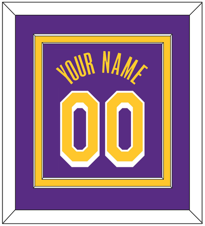 Los Angeles Name & Number - Purple Statement - Signature Tier 2