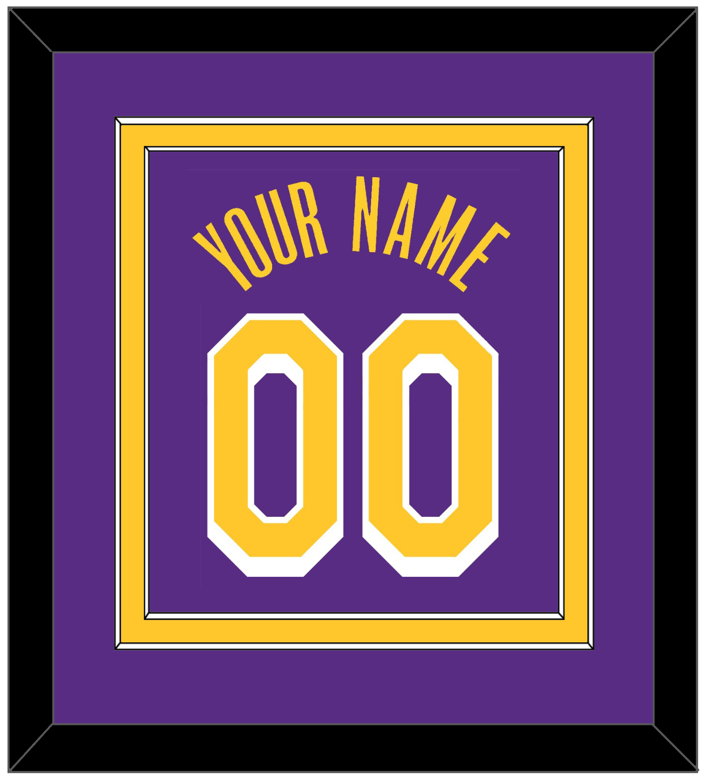 Los Angeles Name & Number - Purple Statement - Signature Tier 2