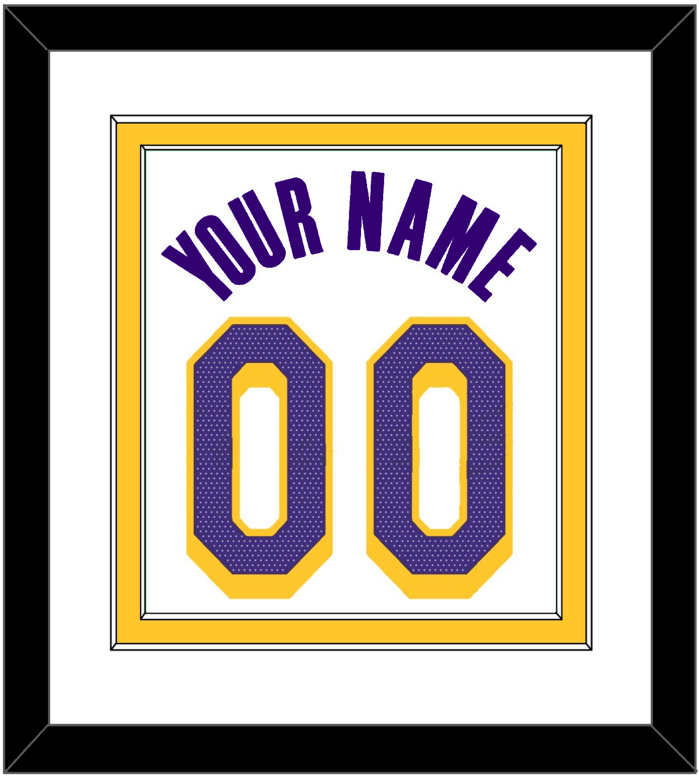 Los Angeles Name & Number - White Association - Signature Tier 1