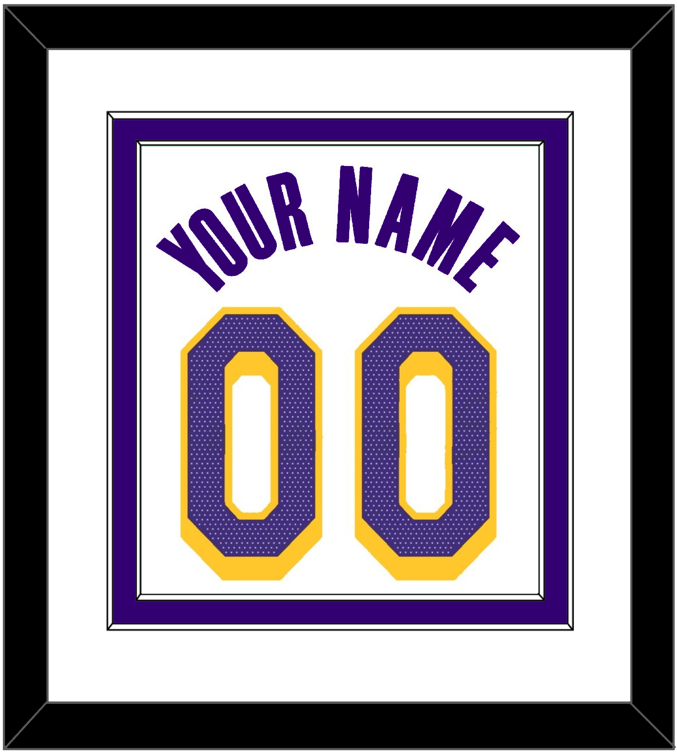 Los Angeles Name & Number - White Association - Signature Tier 2
