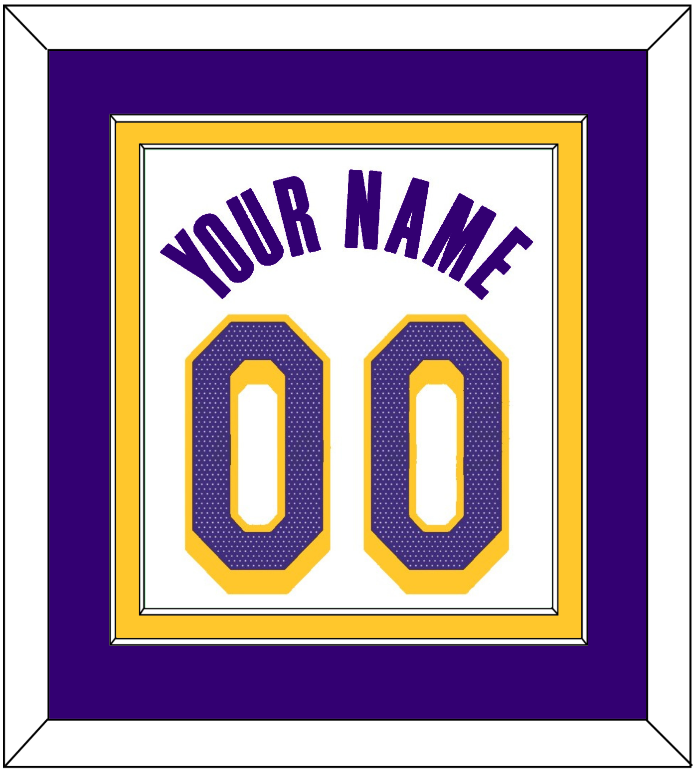 Los Angeles Name & Number - White Association - Signature Tier 3