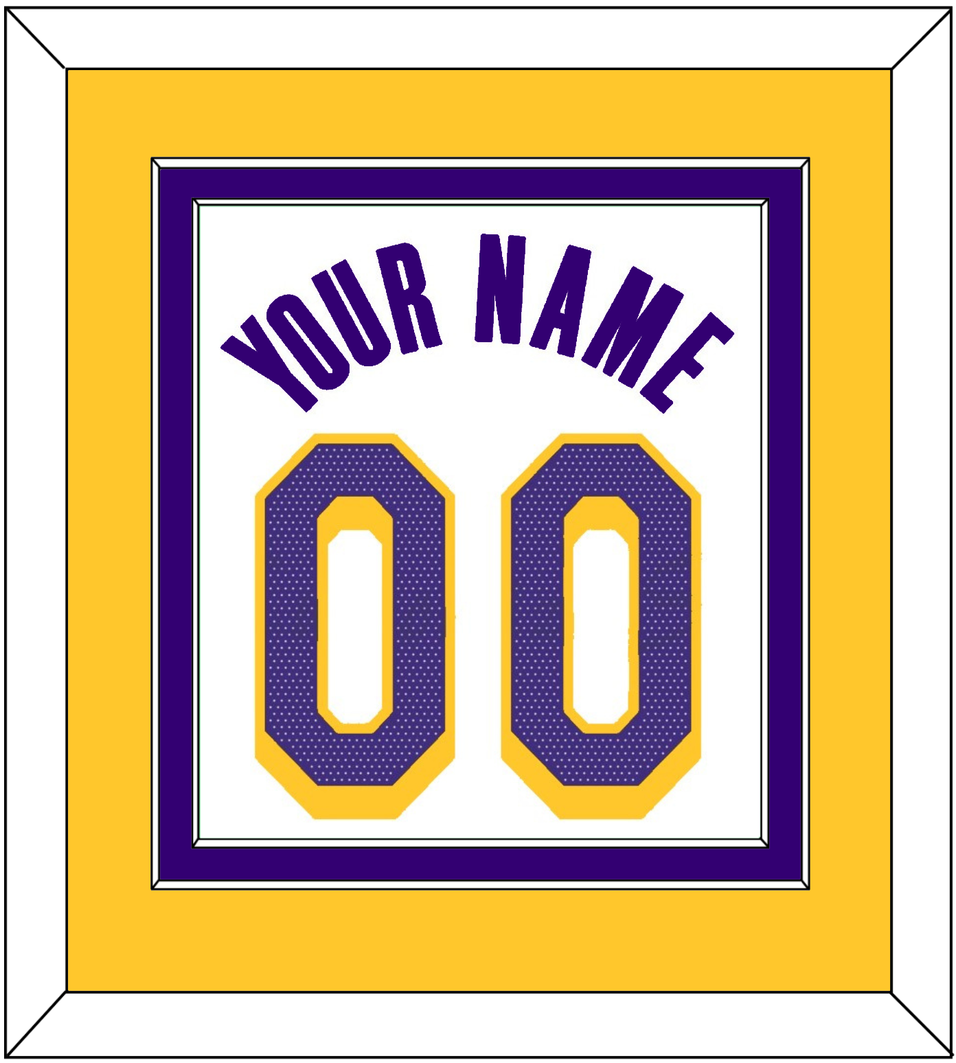 Los Angeles Name & Number - White Association - Signature Tier 4