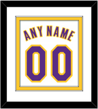 Los Angeles Name & Number - Home White (2002-2018) - Double Mat 1