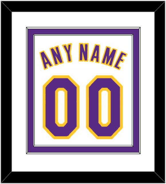 Los Angeles Name & Number - Home White (2002-2018) - Double Mat 2