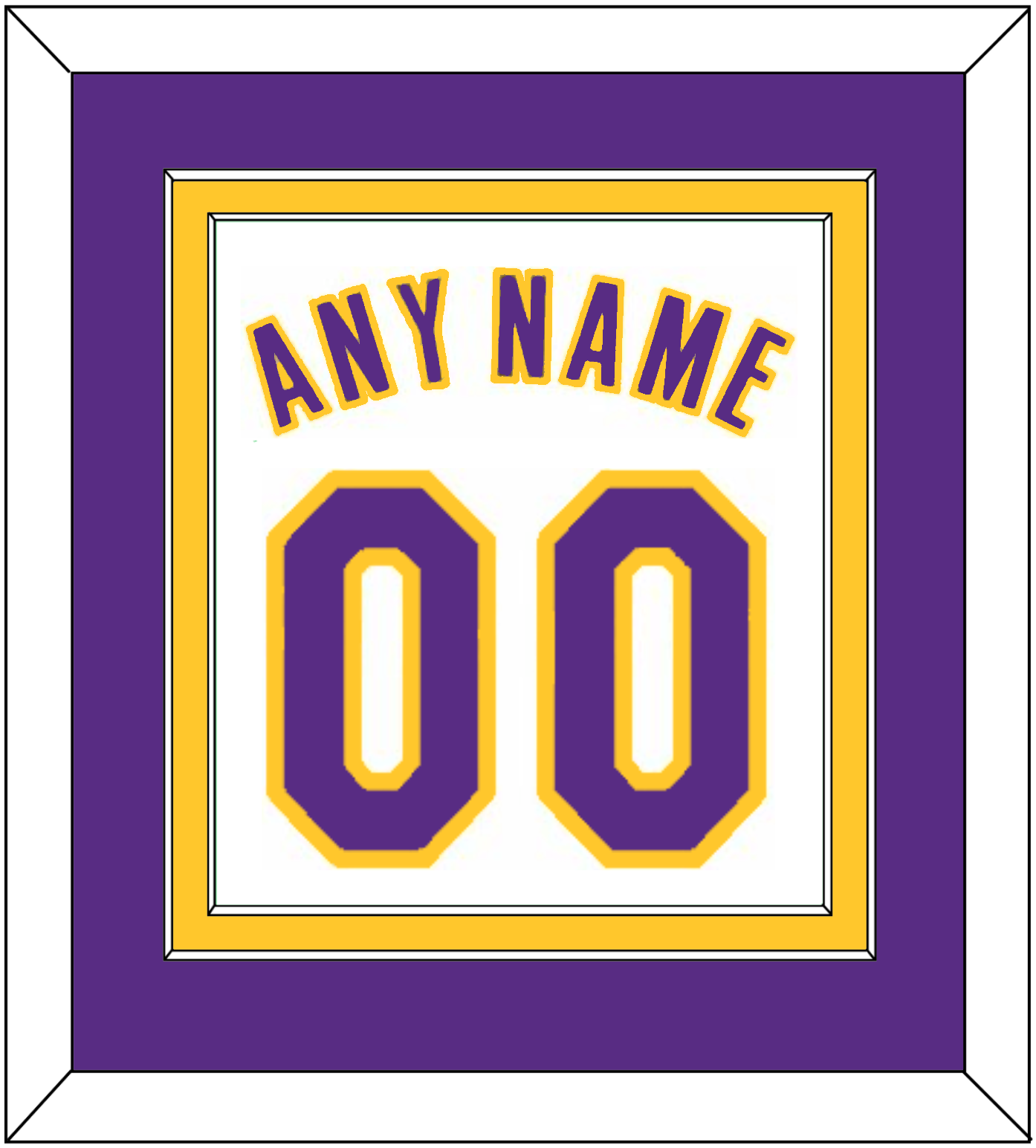 Los Angeles Name & Number - Home White (2002-2018) - Signature Tier 3