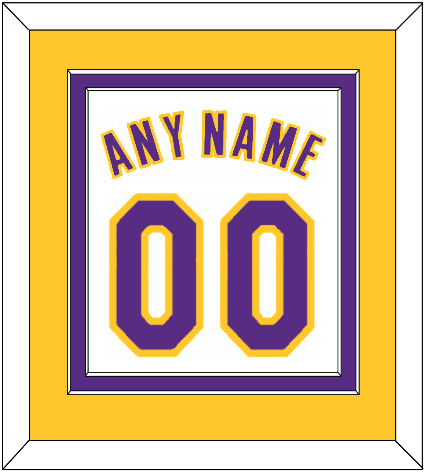 Los Angeles Name & Number - Home White (2002-2018) - Signature Tier 4