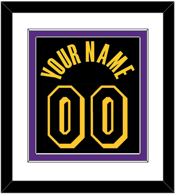 Los Angeles Name & Number - Black Mamba - Double Mat 2