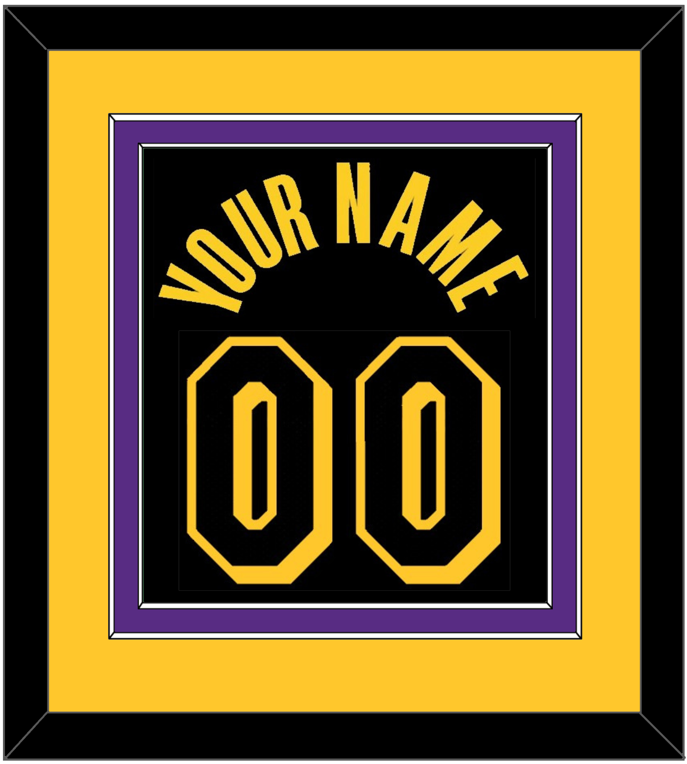 Los Angeles Name & Number - Black Mamba (2017-2018, 2020) - Signature Tier 3