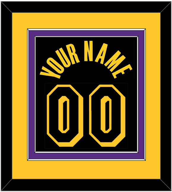 Los Angeles Name & Number - Black Mamba - Double Mat 3