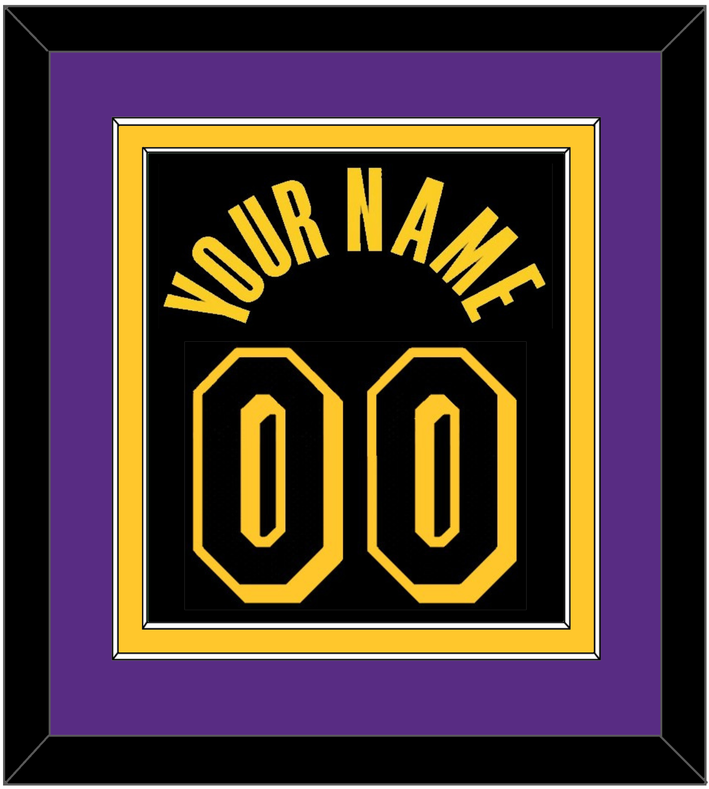 Los Angeles Name & Number - Black Mamba (2017-2018, 2020) - Signature Tier 4