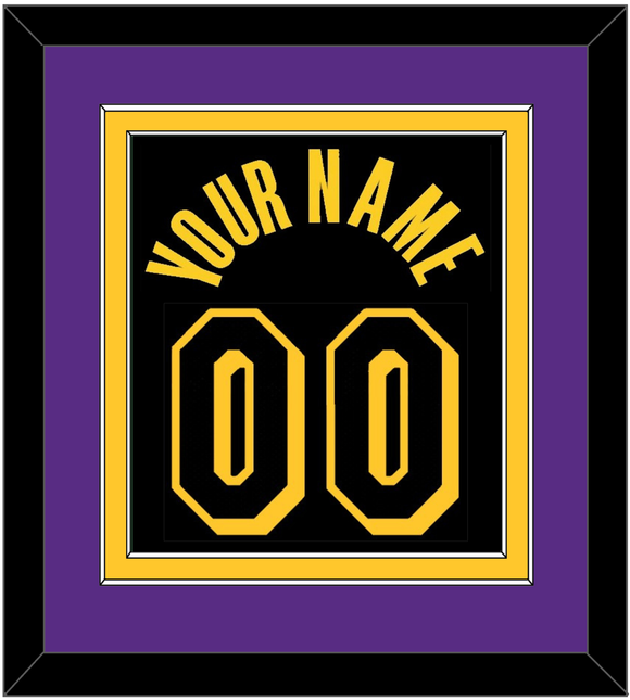 Los Angeles Name & Number - Black Mamba - Double Mat 4