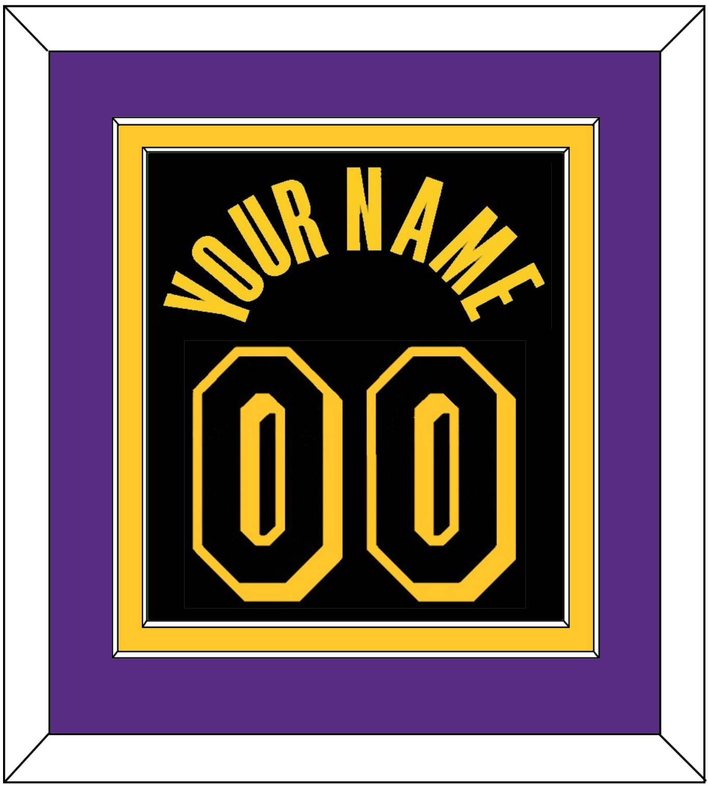 Los Angeles Name & Number - Black Mamba (2017-2018, 2020) - Signature Tier 4