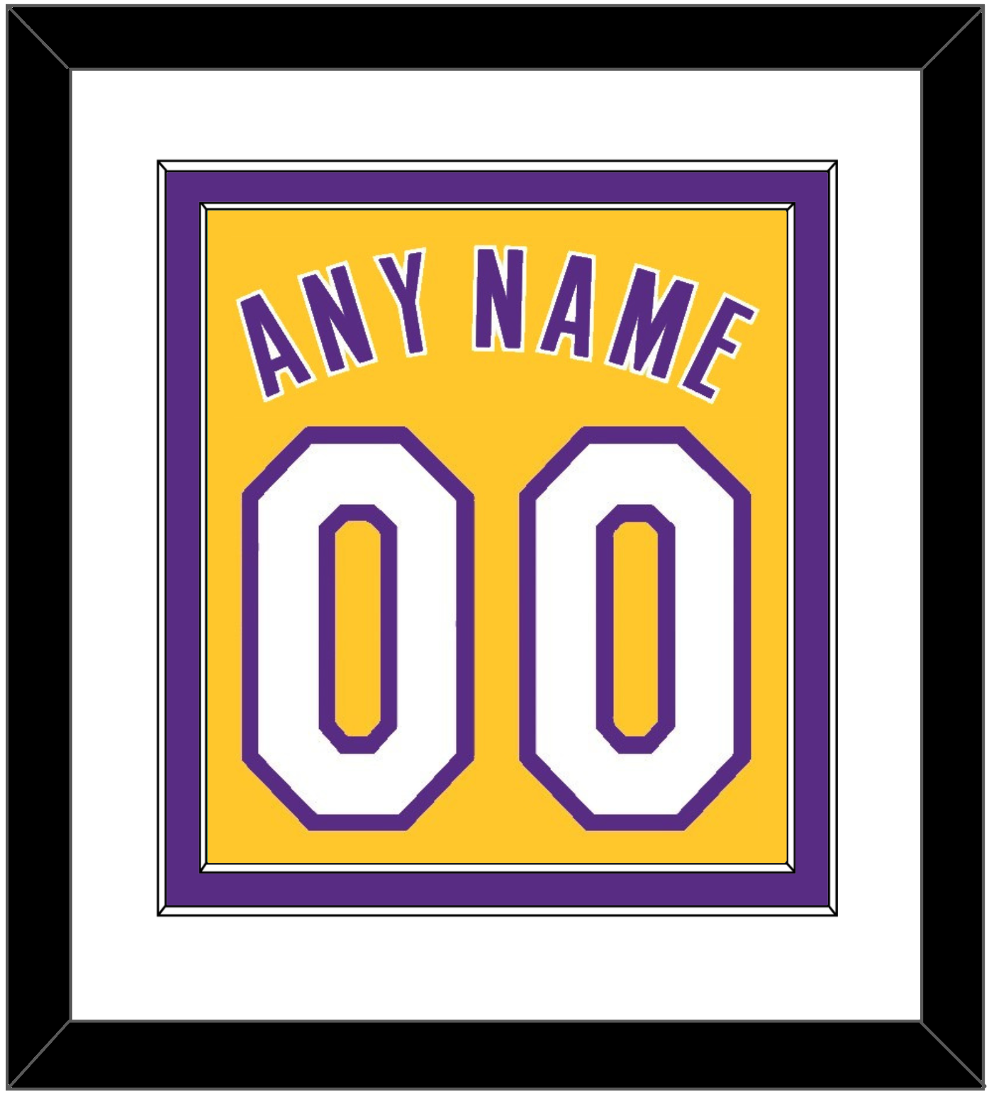 Los Angeles Name & Number - Home Yellow (1999-2018) - Signature Tier 1