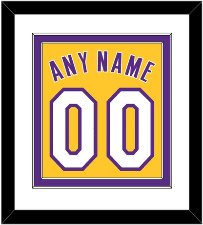 Los Angeles Name & Number - Home Yellow (1999-2018) - Signature Tier 1