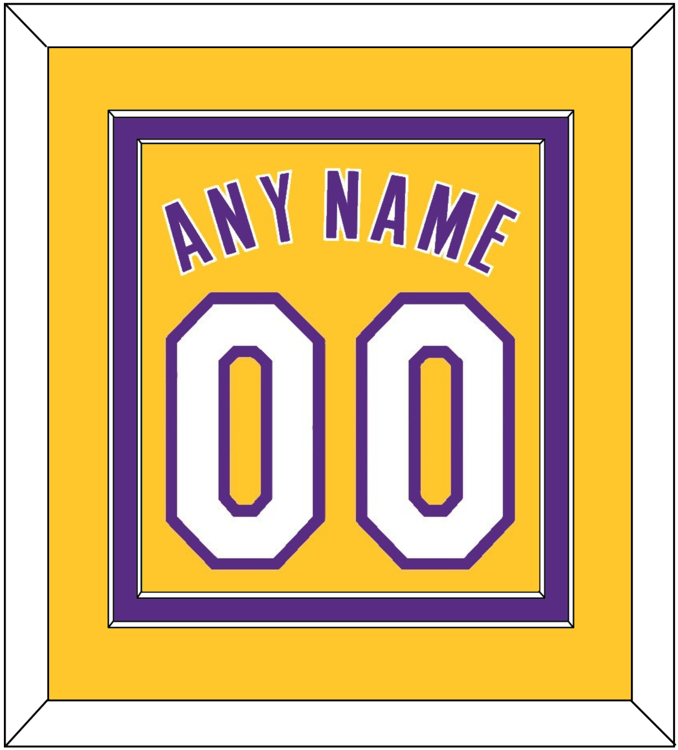 Los Angeles Name & Number - Home Yellow (1999-2018) - Signature Tier 2