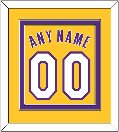 Los Angeles Name & Number - Home Yellow (1999-2018) - Signature Tier 2