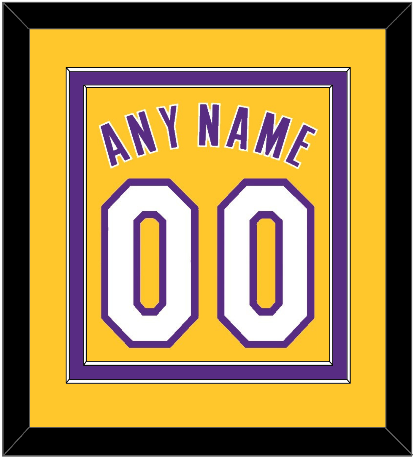 Los Angeles Name & Number - Home Yellow (1999-2018) - Signature Tier 2