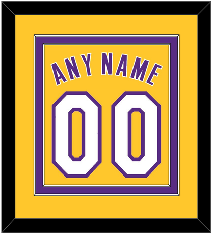 Los Angeles Name & Number - Home Yellow (1999-2018) - Signature Tier 2