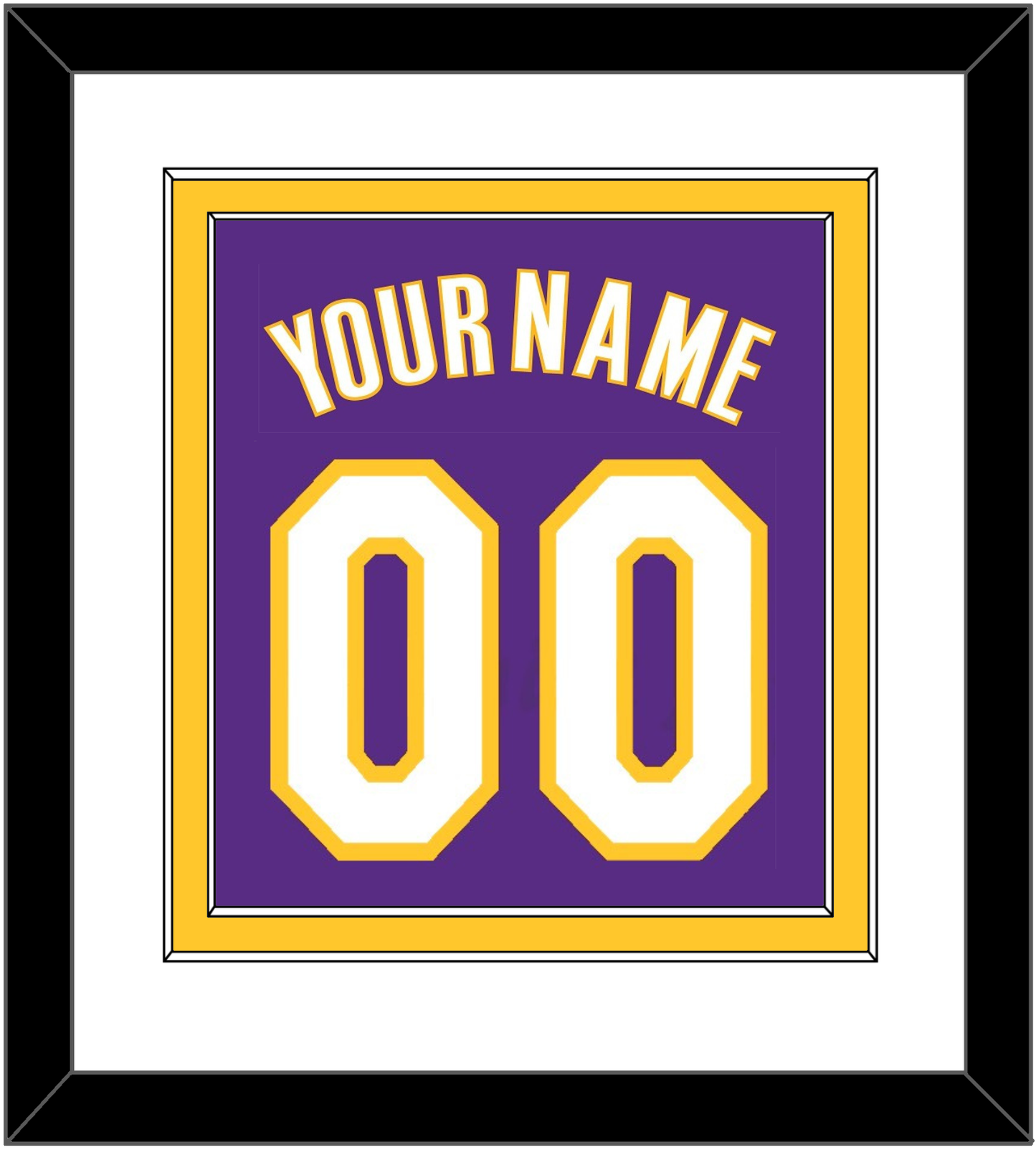 Los Angeles Name & Number - Road Purple (1999-2004) - Signature Tier 1