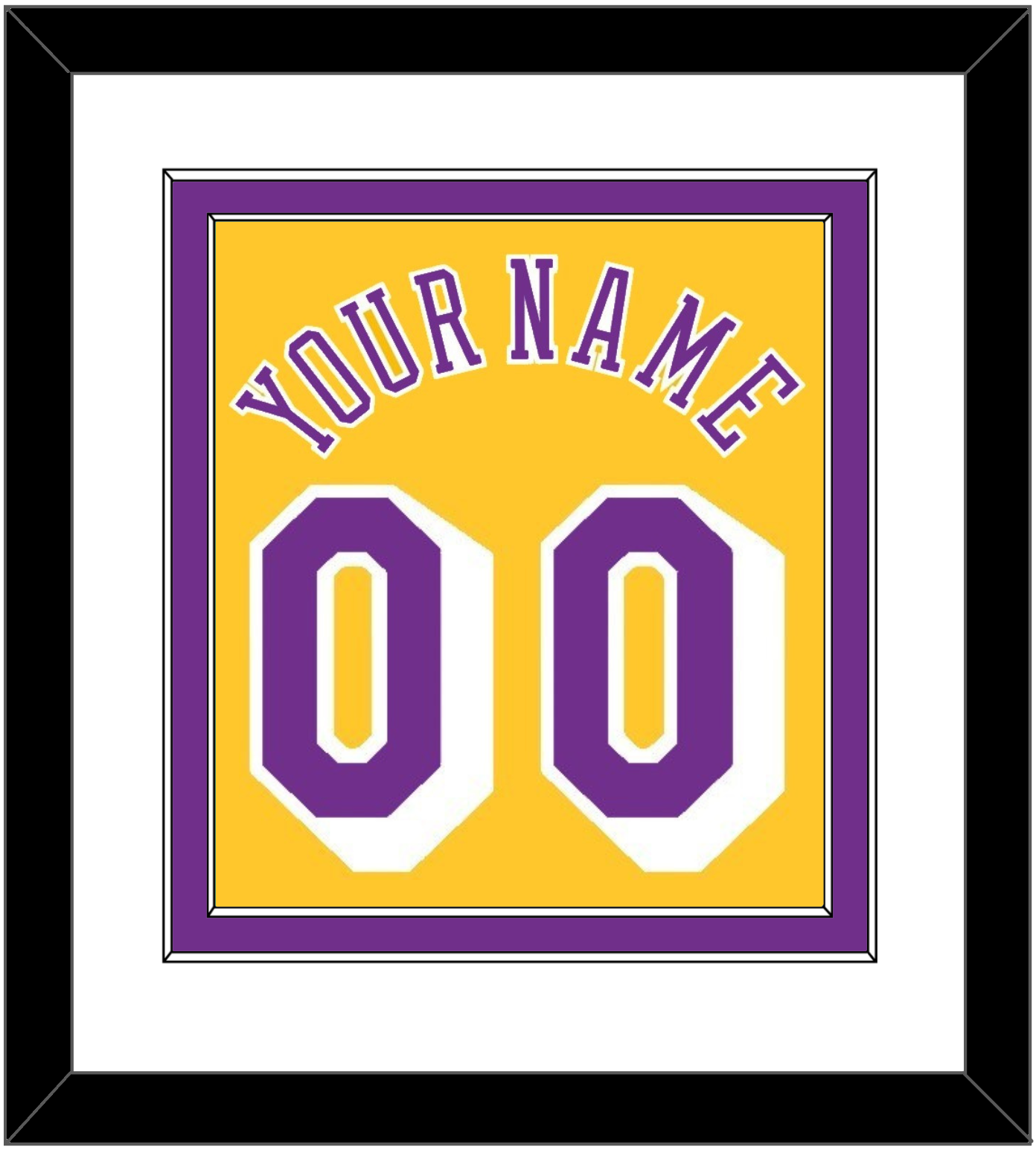 Los Angeles Name & Number - Home Yellow (1978-1997) - Signature Tier 1